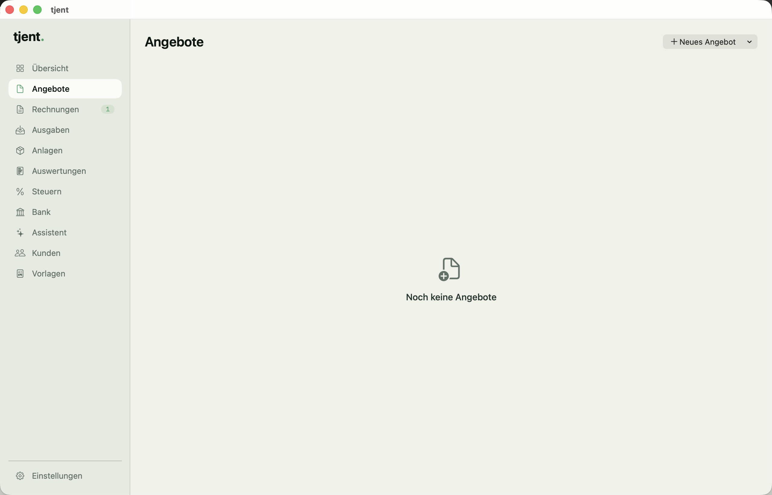 tjent — Neues Angebot